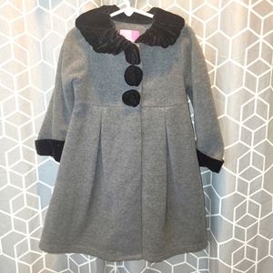 Goodlad Fleece Dress Jacket with Flower Buttons